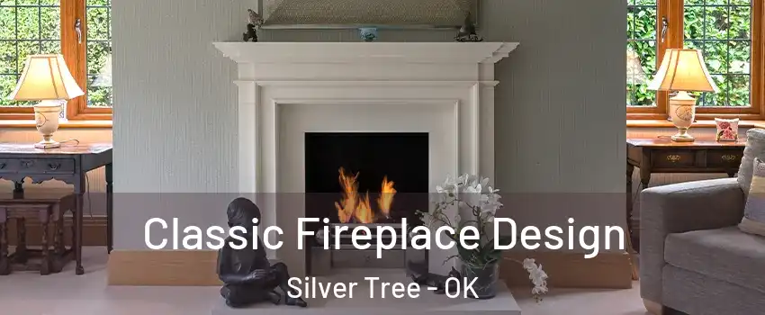 Classic Fireplace Design Silver Tree - OK
