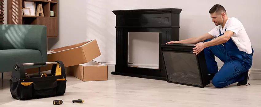 Old Rusted Metal Fireplace Repair And Replacement in Apple Valley, OK
